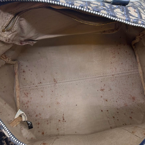 Dior Boston Bag Blue Oblique Canvas Duffle Bag - Picture 7 of 8